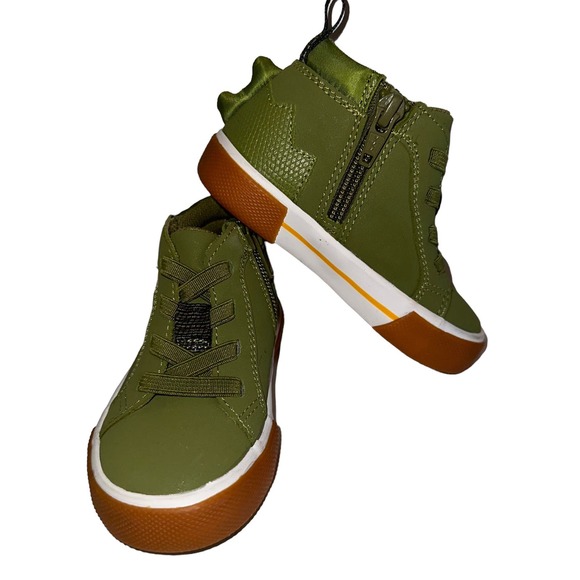 Cat & Jack Toddler Green Dinosaur Shoes Size 5 Like New - Picture 4 of 9